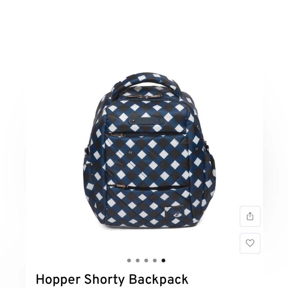 Lug Hopper Shorty Backpack NWT - Gingham Navy